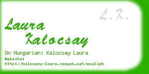 laura kalocsay business card